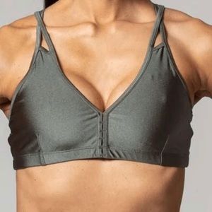 Whisper Allison Army green sports bra size Medium
